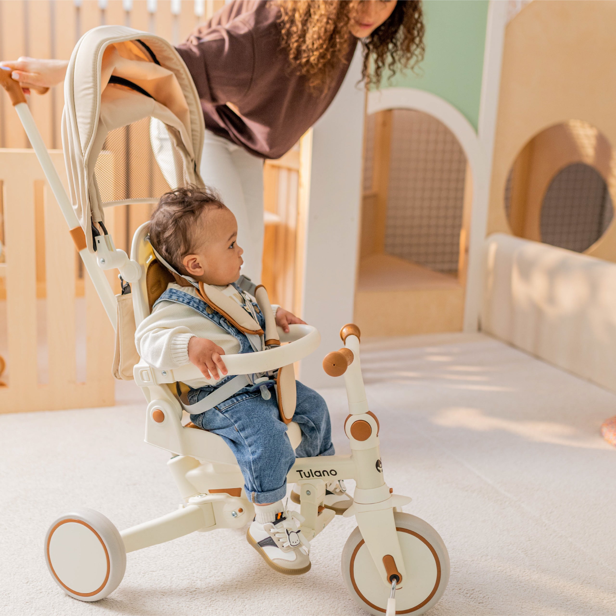 Rowerek trójkołowy Tulano 4w1 Noah 35 Beige
