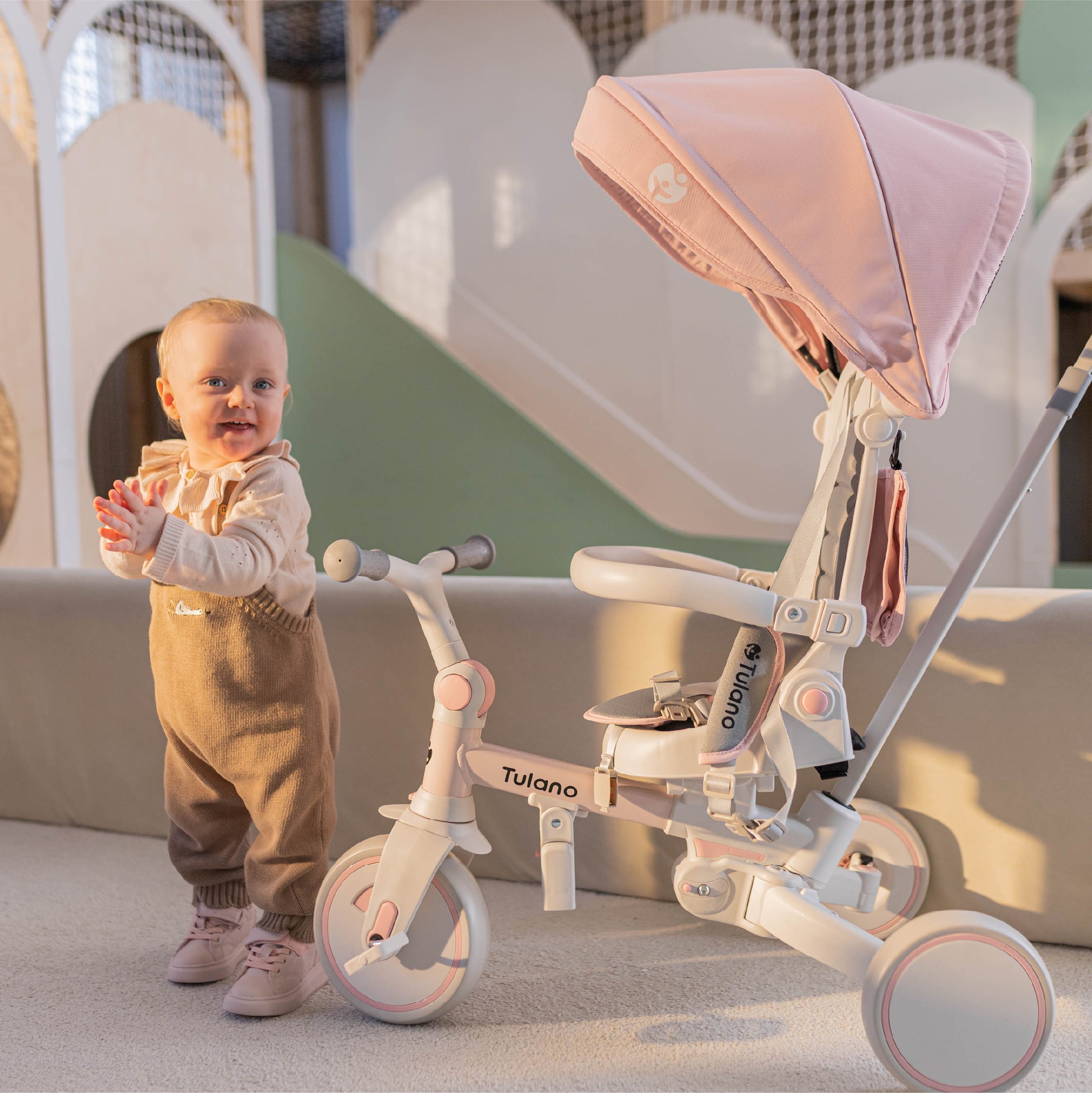 Rowerek trójkołowy Tulano 4w1 Noah 35 Pink