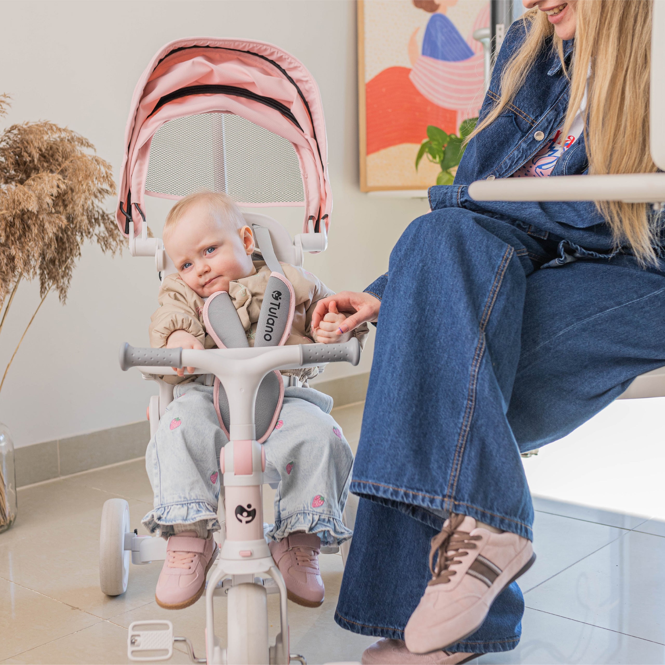 Rowerek trójkołowy Tulano 4w1 Noah 35 Pink