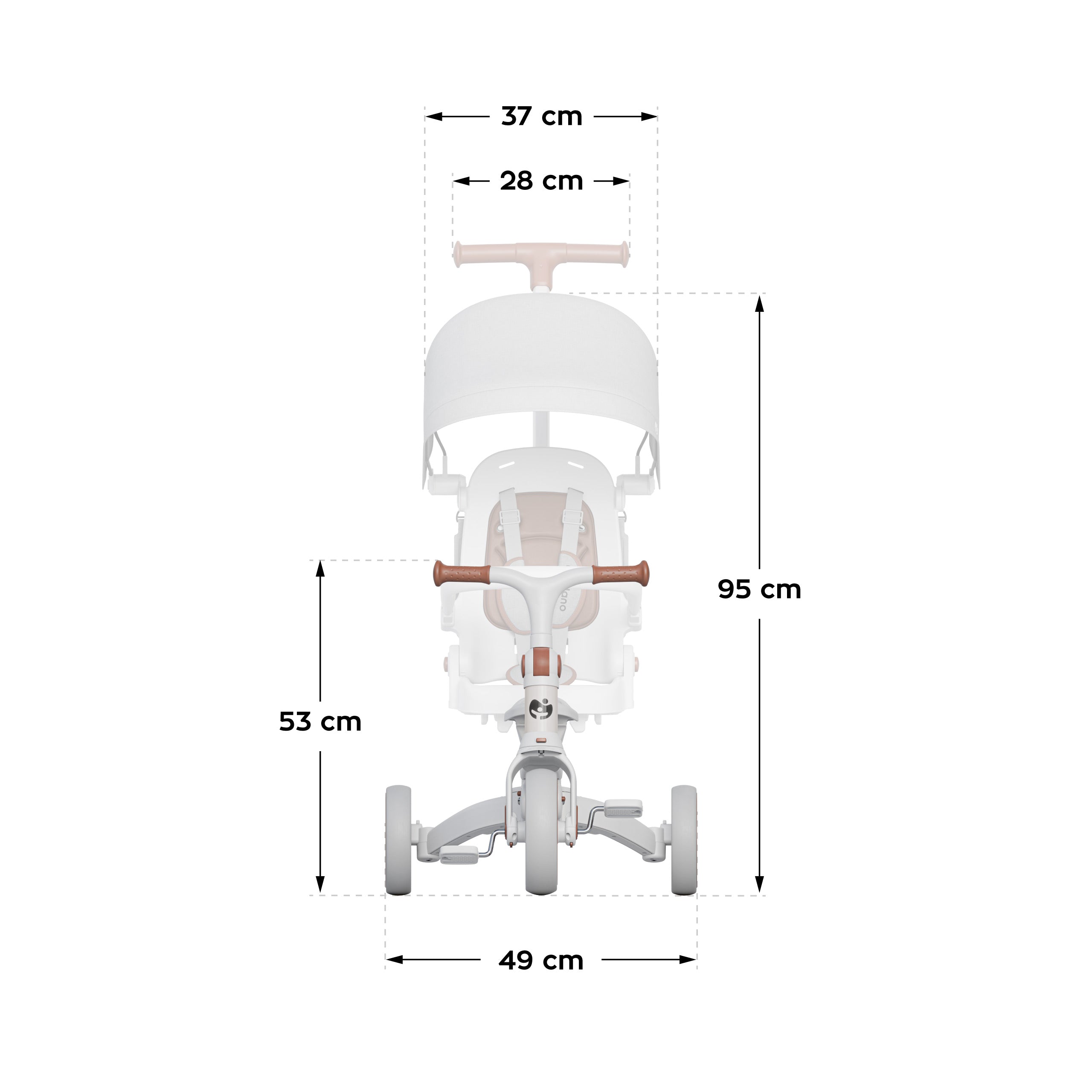 Rowerek trójkołowy Tulano 4w1 Noah 35 Grey