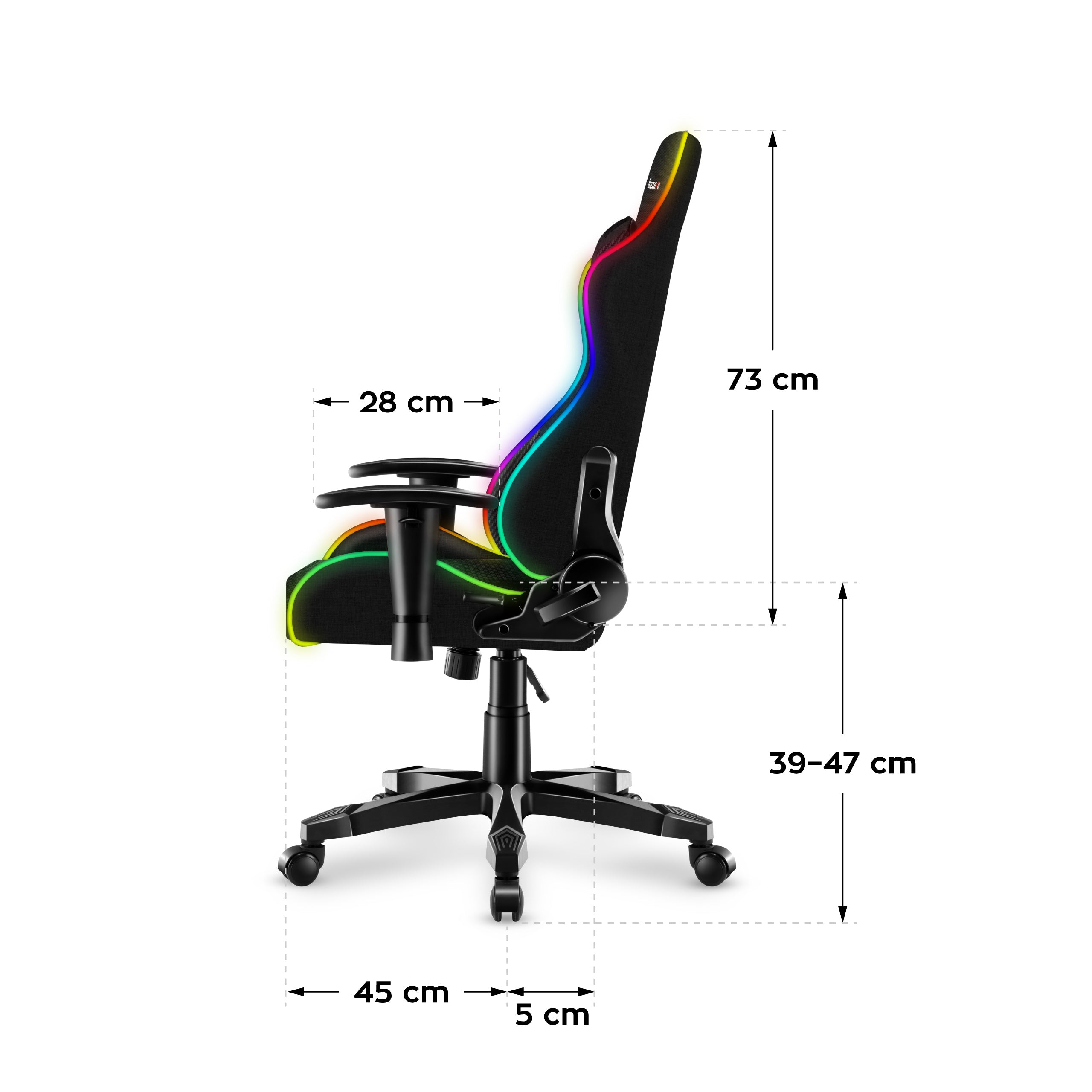 OUTLET Fotel Gamingowy dla dziecka HUZARO RANGER 6.0 RGB Mesh