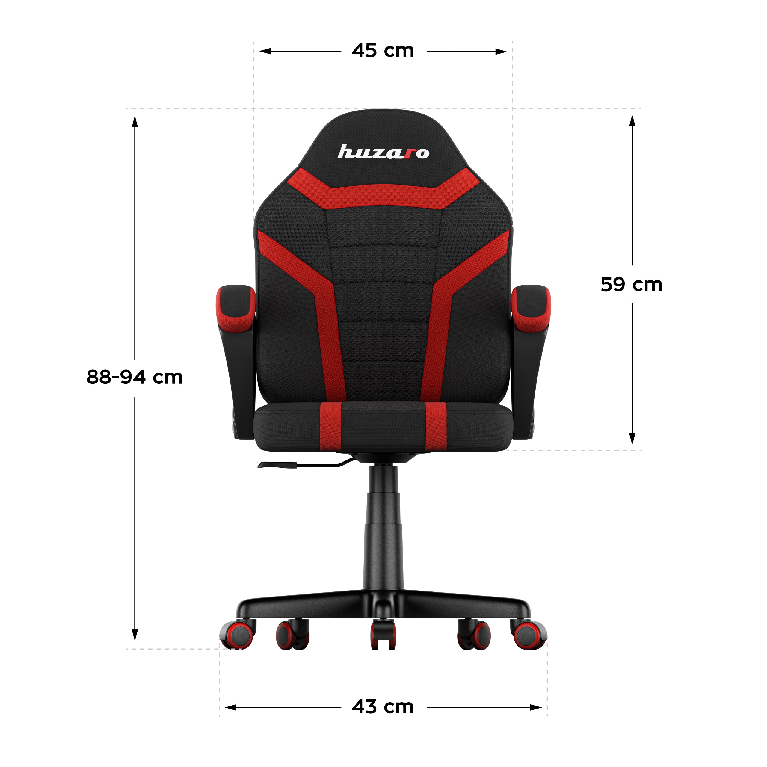 Fotel Gamingowy dla dziecka HUZARO RANGER 1.0 Red Mesh