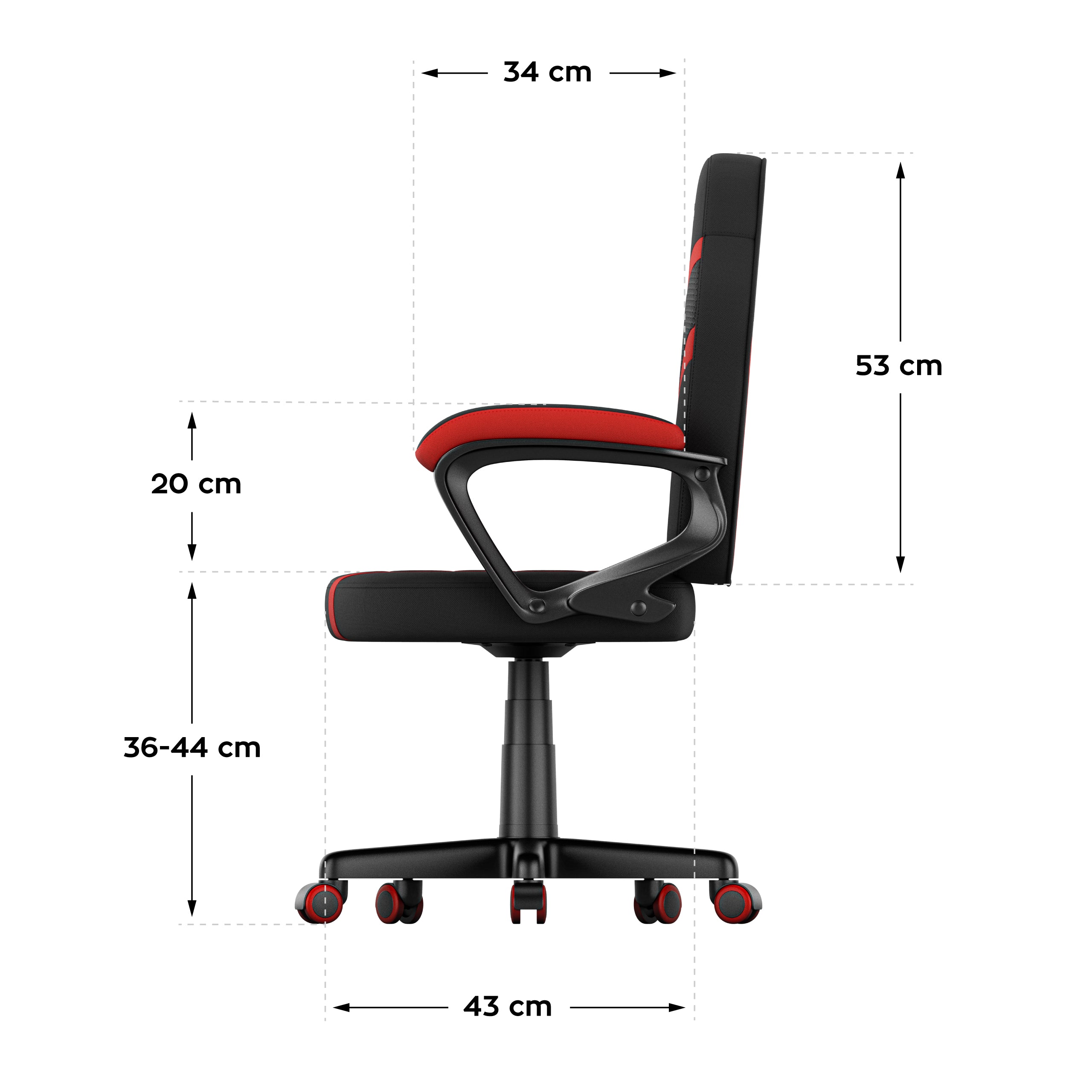 Fotel Gamingowy dla dziecka HUZARO RANGER 1.0 Red Mesh