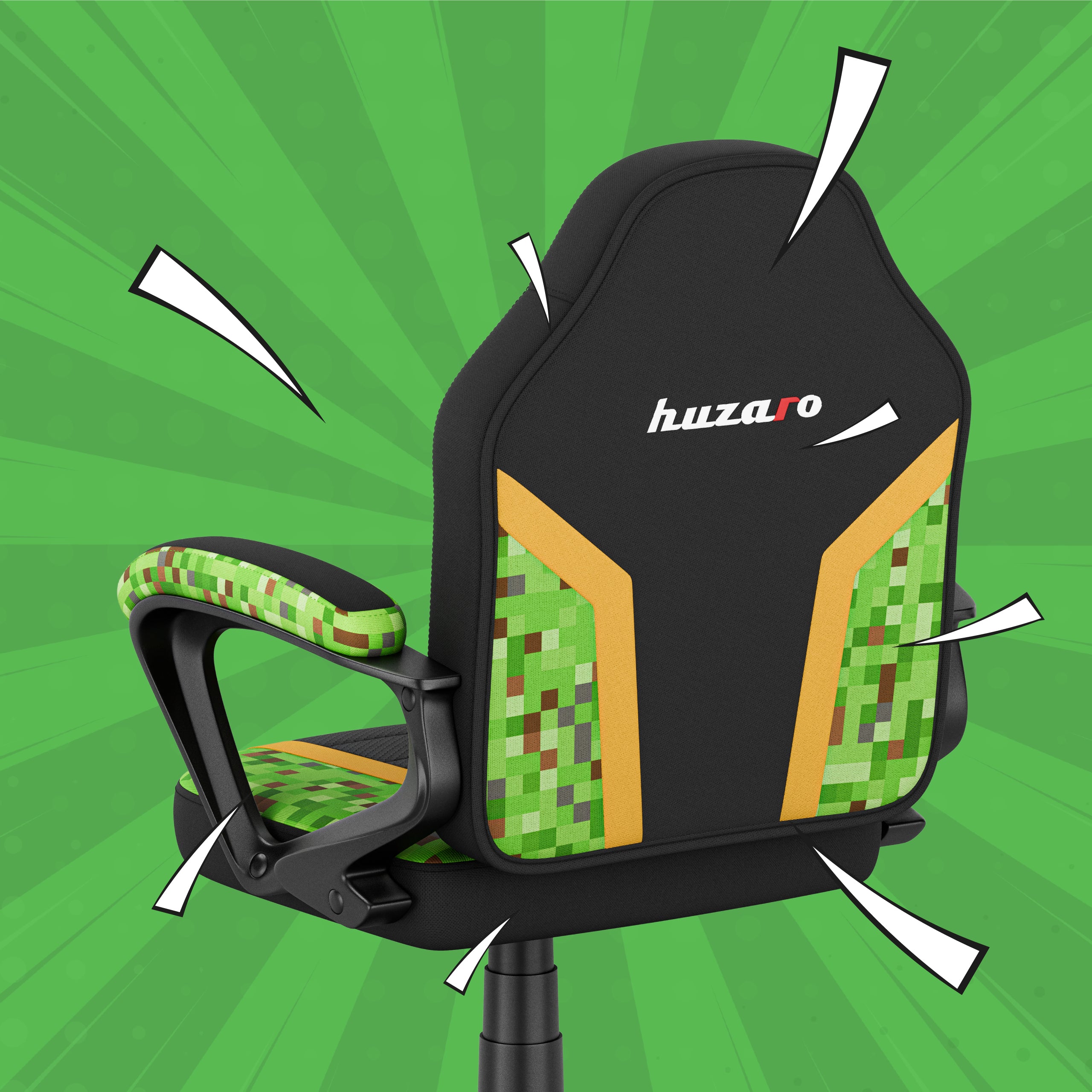 Fotel Gamingowy dla dziecka HUZARO RANGER 1.0 Pixel Mesh