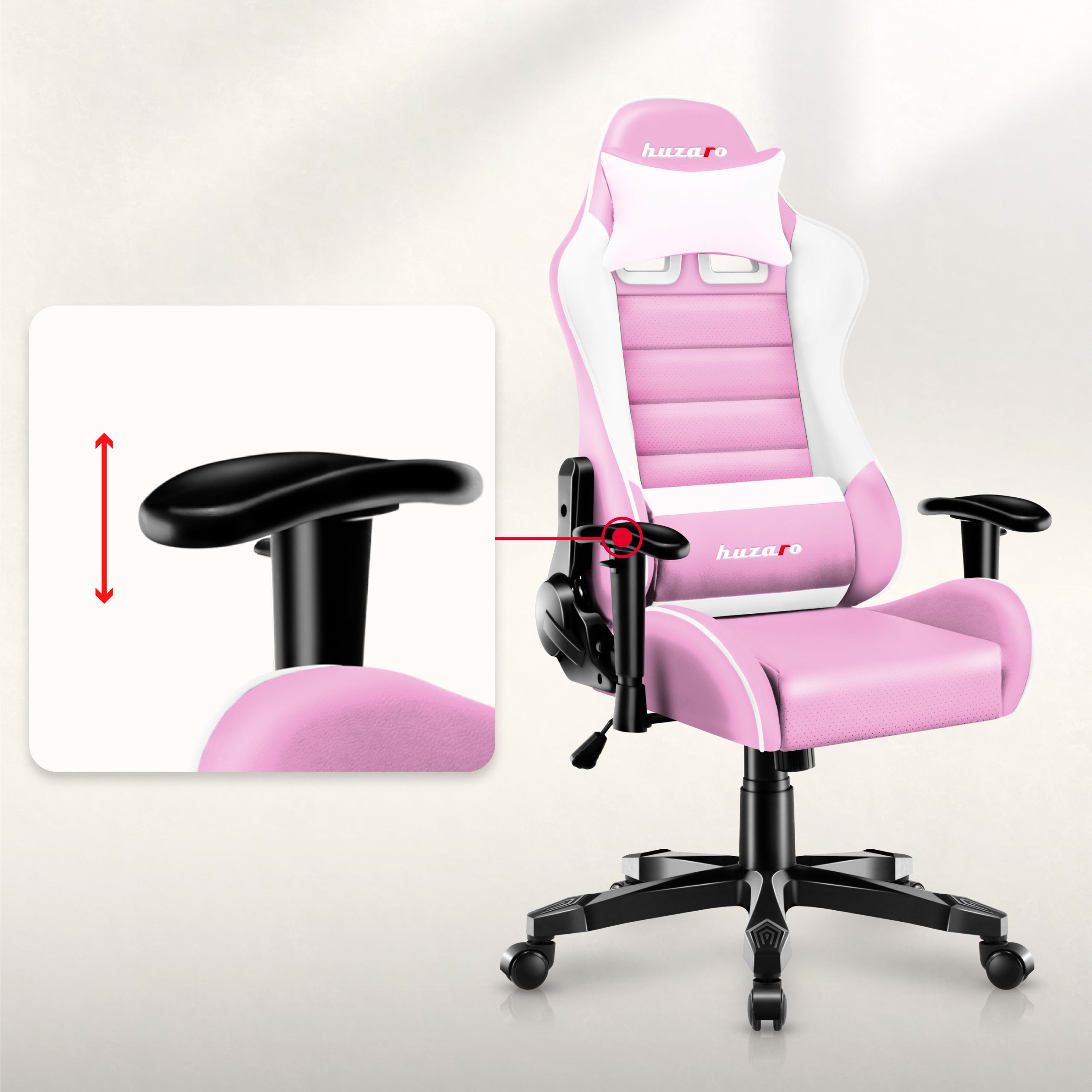 Fotel Gamingowy dla dziecka HUZARO RANGER 6.0 Pink
