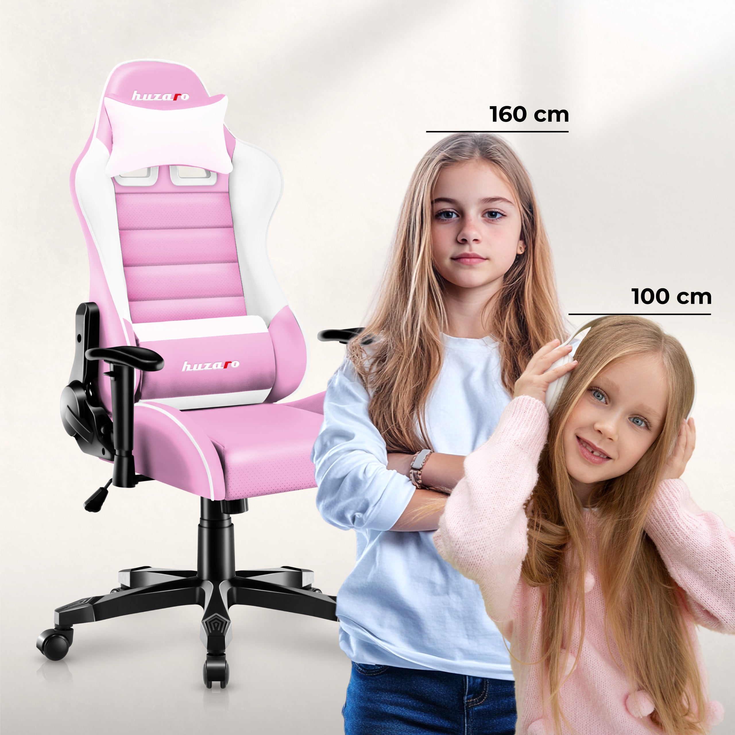 Fotel Gamingowy dla dziecka HUZARO RANGER 6.0 Pink