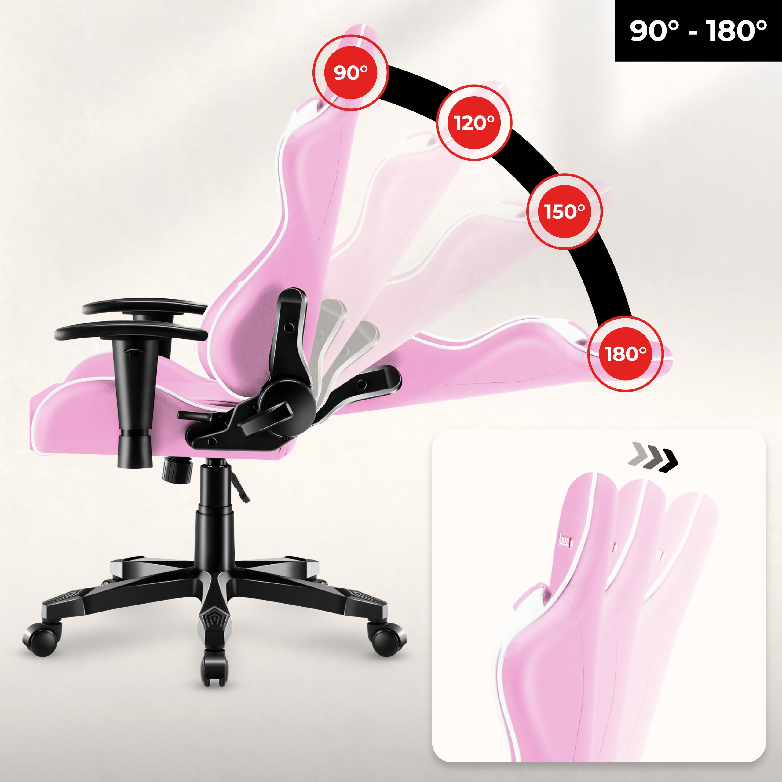 Fotel Gamingowy dla dziecka HUZARO RANGER 6.0 Pink