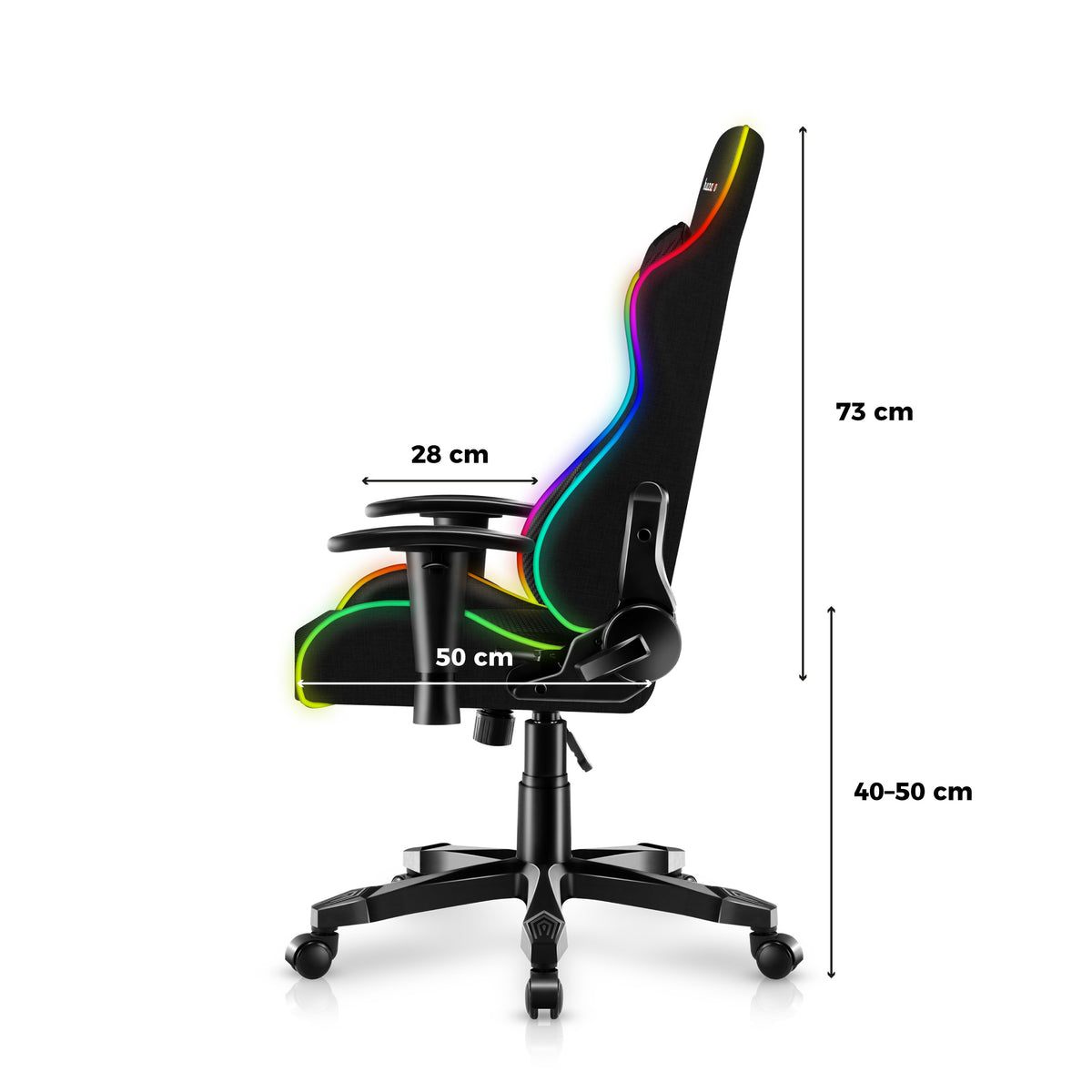 Fotel Gamingowy dla dziecka HUZARO RANGER 6.0 RGB Mesh