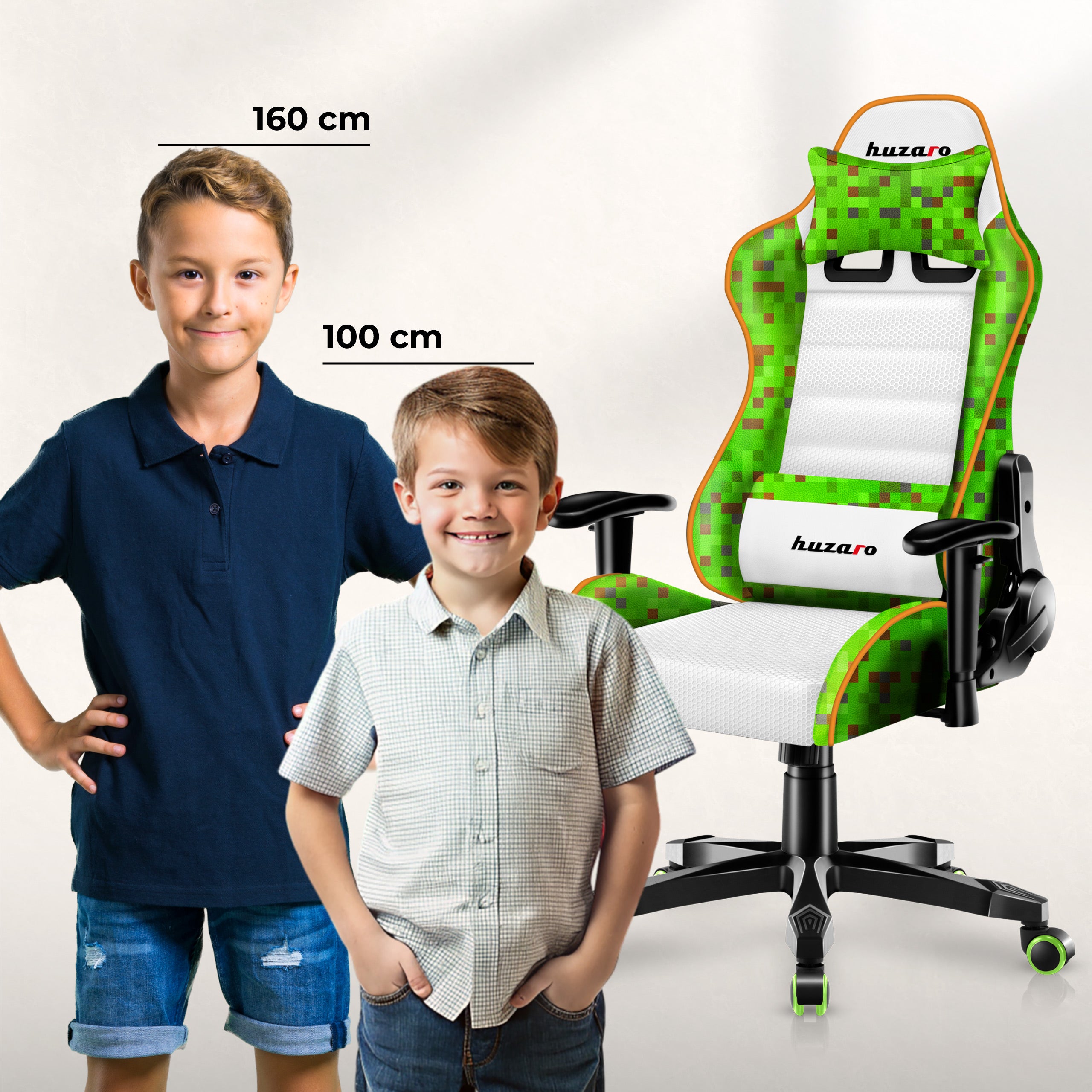 Fotel gamingowy dla dziecka Huzaro Ranger 6.0 Pixel White