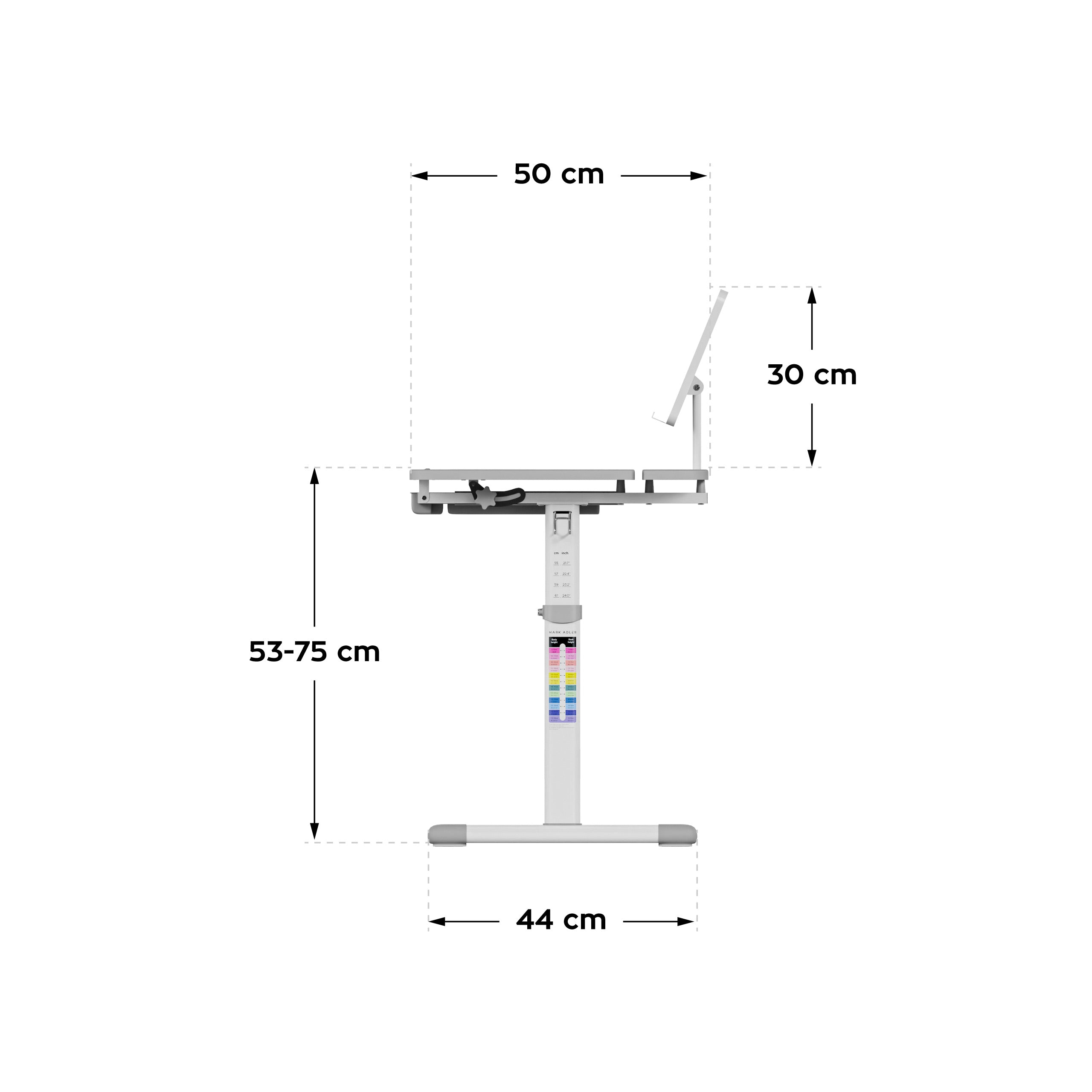Ergonomiczne biurko dla dziecka Mark Adler Study 3.0 66 cm