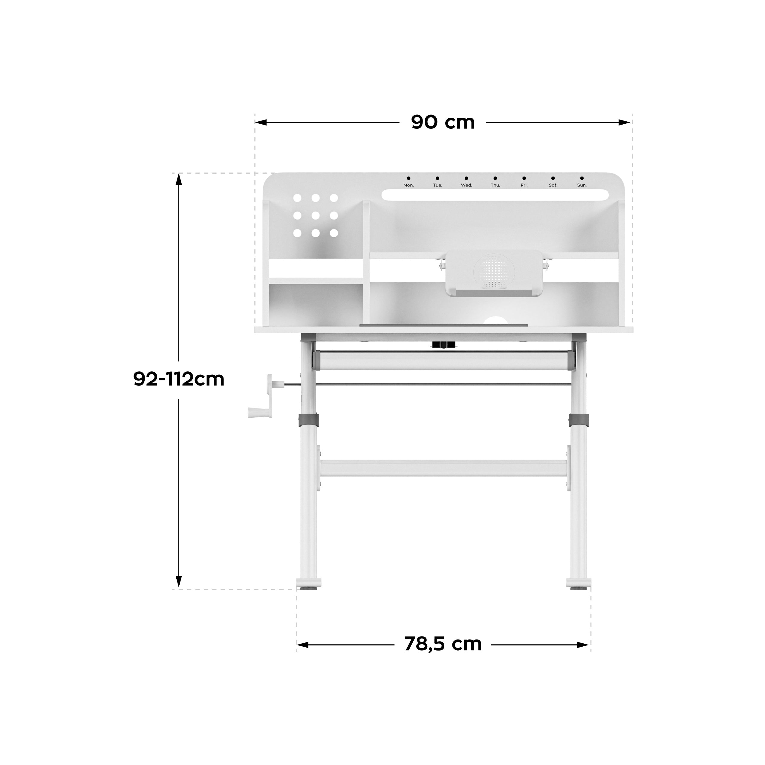 Ergonomiczne biurko dla dziecka Mark Adler Study 5.0 Grey 90 cm