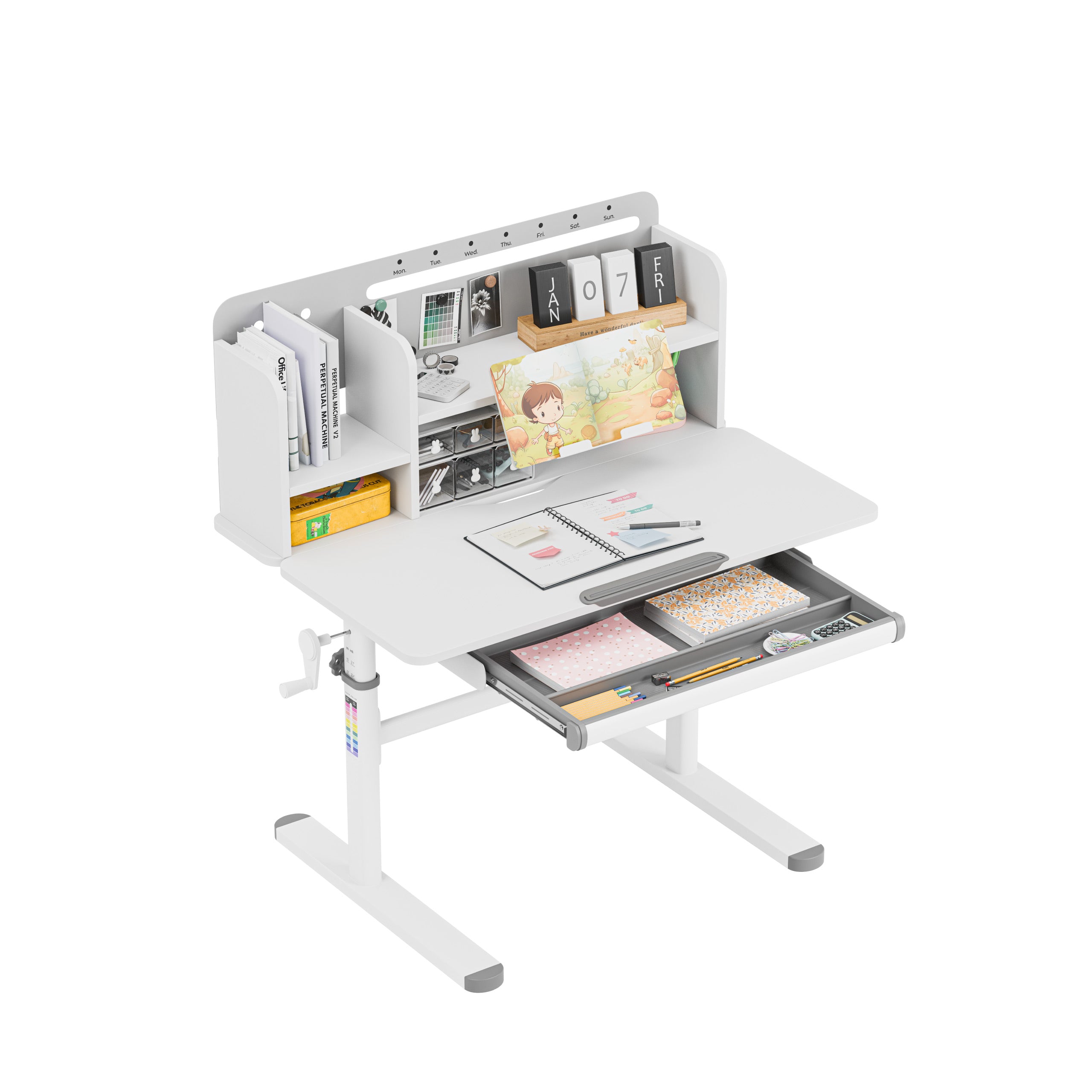 Ergonomiczne biurko dla dziecka Mark Adler Study 5.0 Grey 90 cm