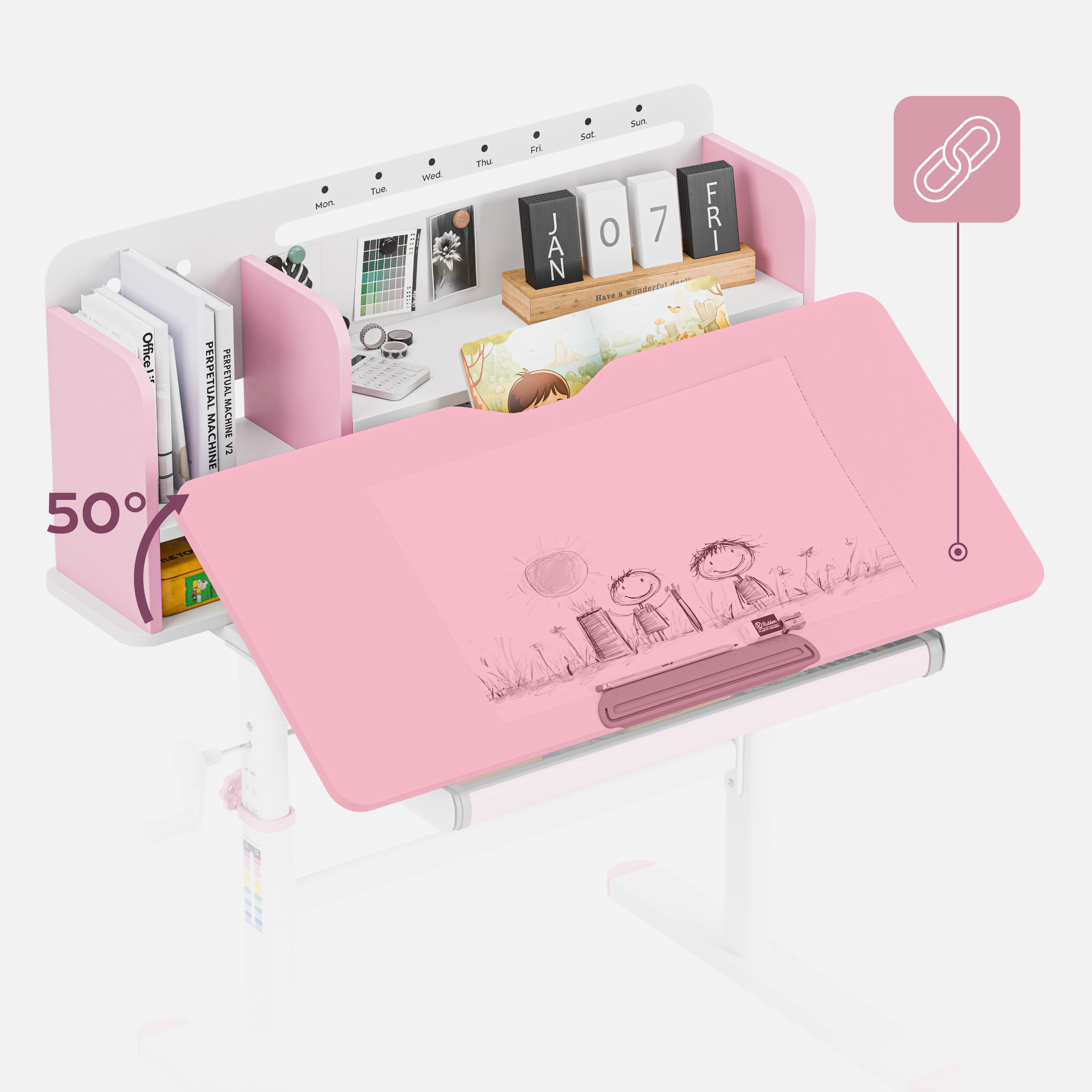 Regulowany kąt nachylenia blatu