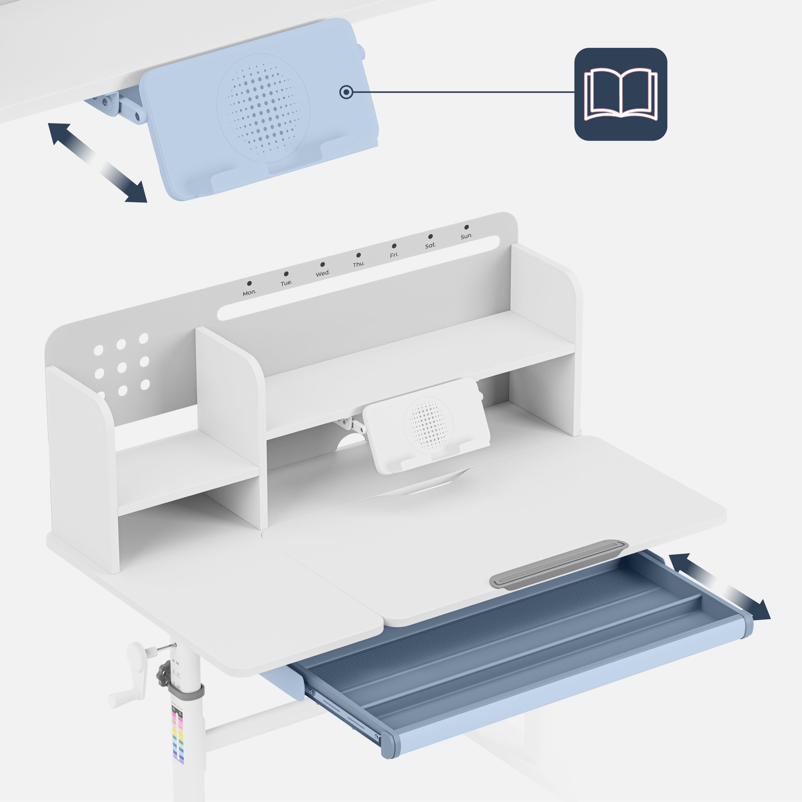 Biurko dla dzieci Mark Adler Study 5.7 Grey 100 cm