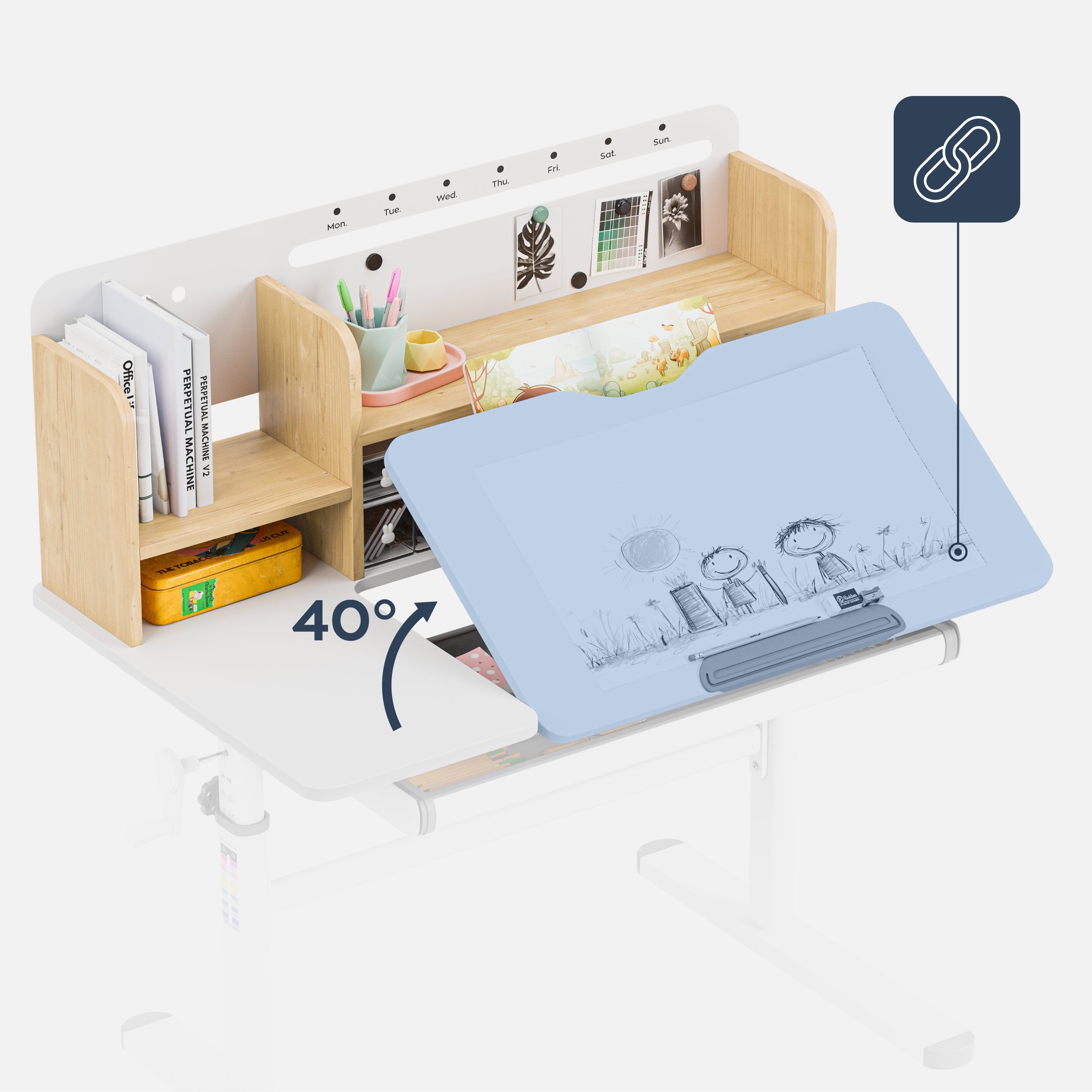 Biurko dla dzieci Mark Adler Study 5.7 Wood 100 cm