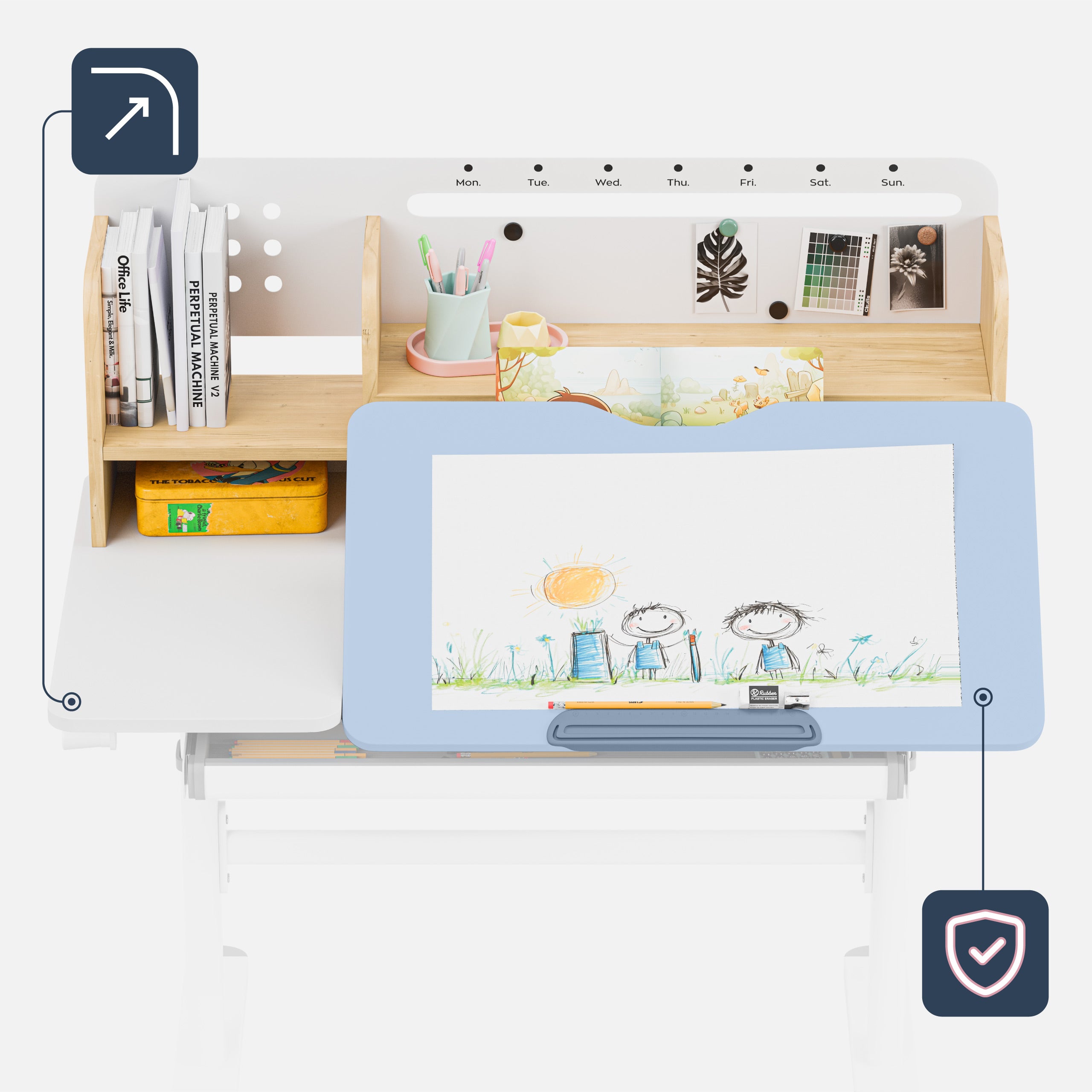 Biurko dla dzieci Mark Adler Study 5.7 Wood 100 cm