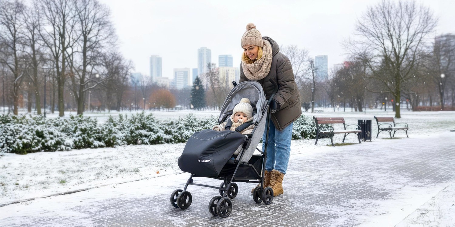 wózek spacerowy gotowy na zimę