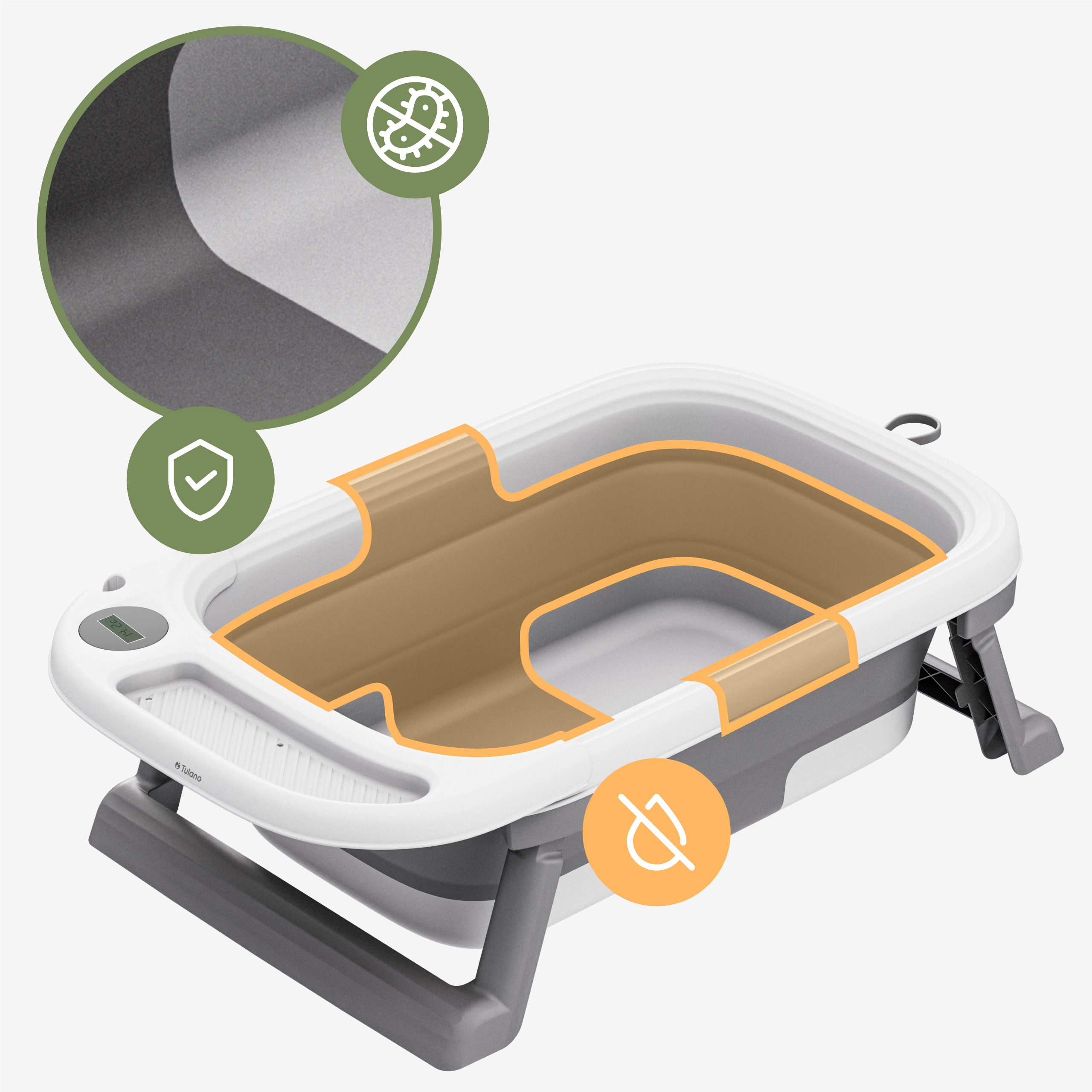 Antypoślizgowe elementy w wanience