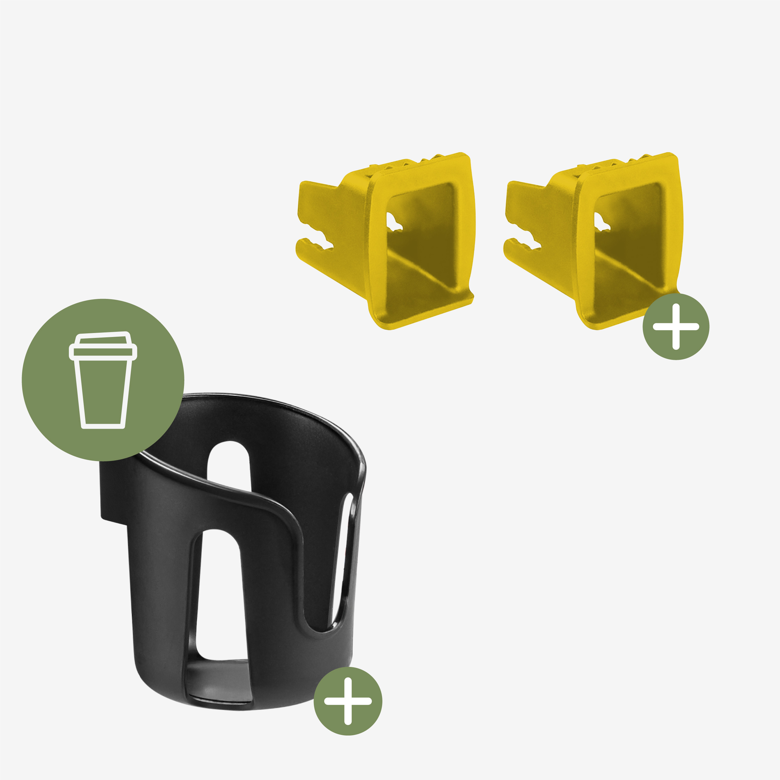 Cabby 35 dodatkowy uchwyt na kubek i prowadnice