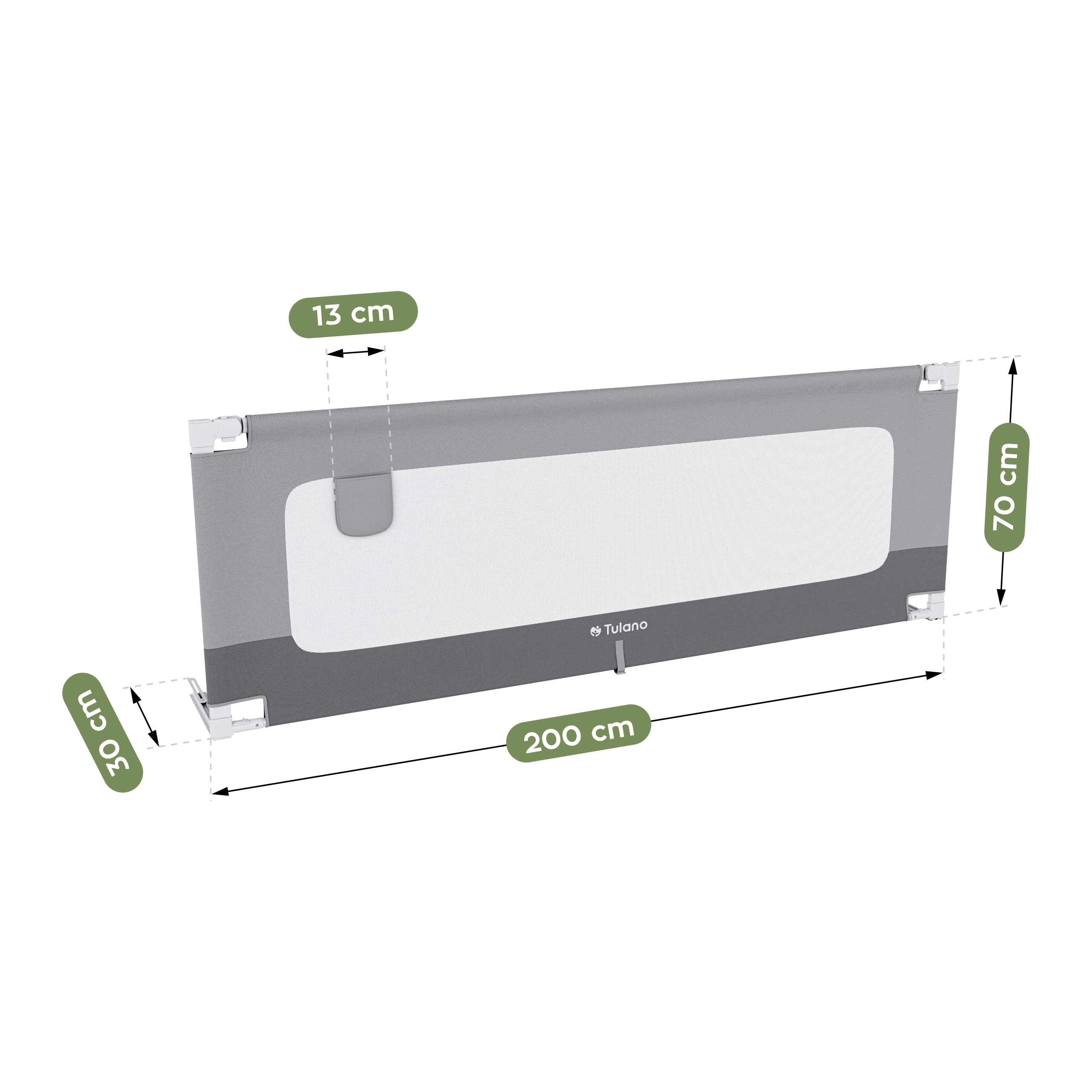Wymiary barierki do łóżka Cover 40