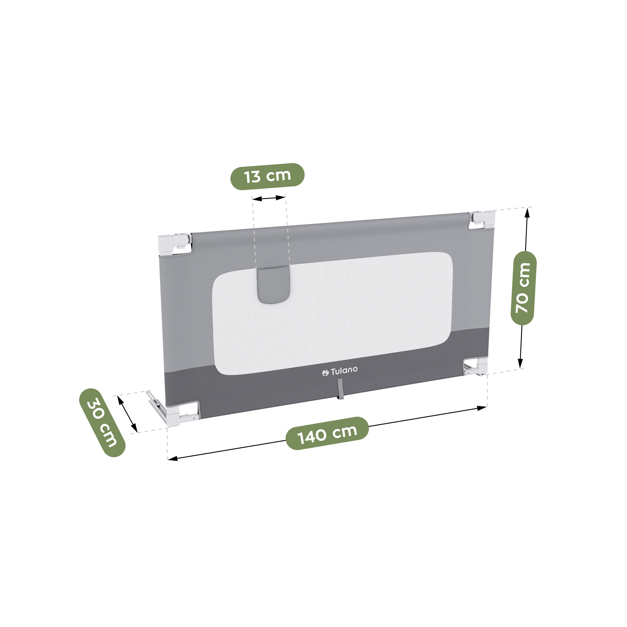 Wymiary barierki do łóżka Cover 44