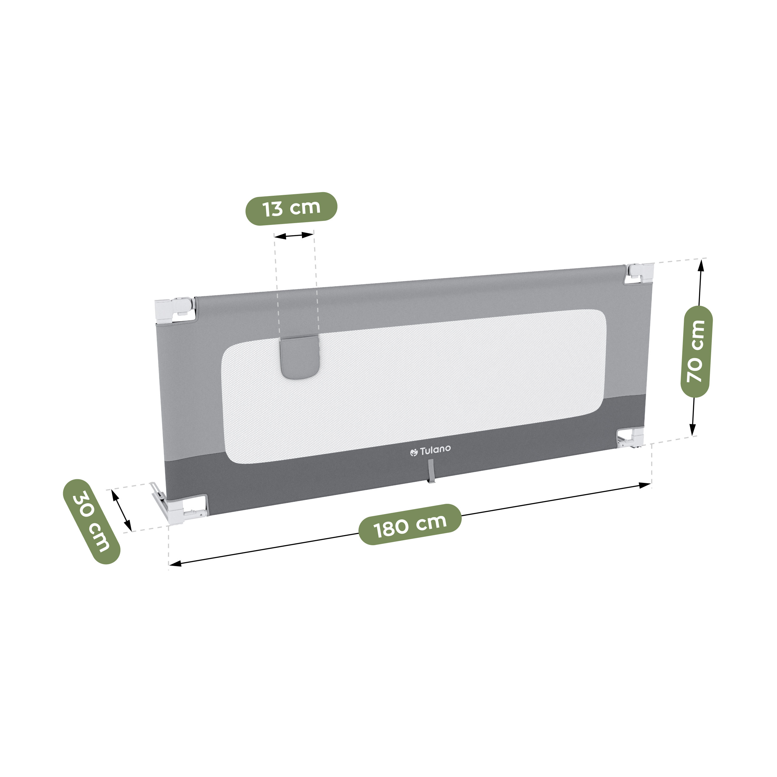 Wymiary barierki do łóżka Cover 48
