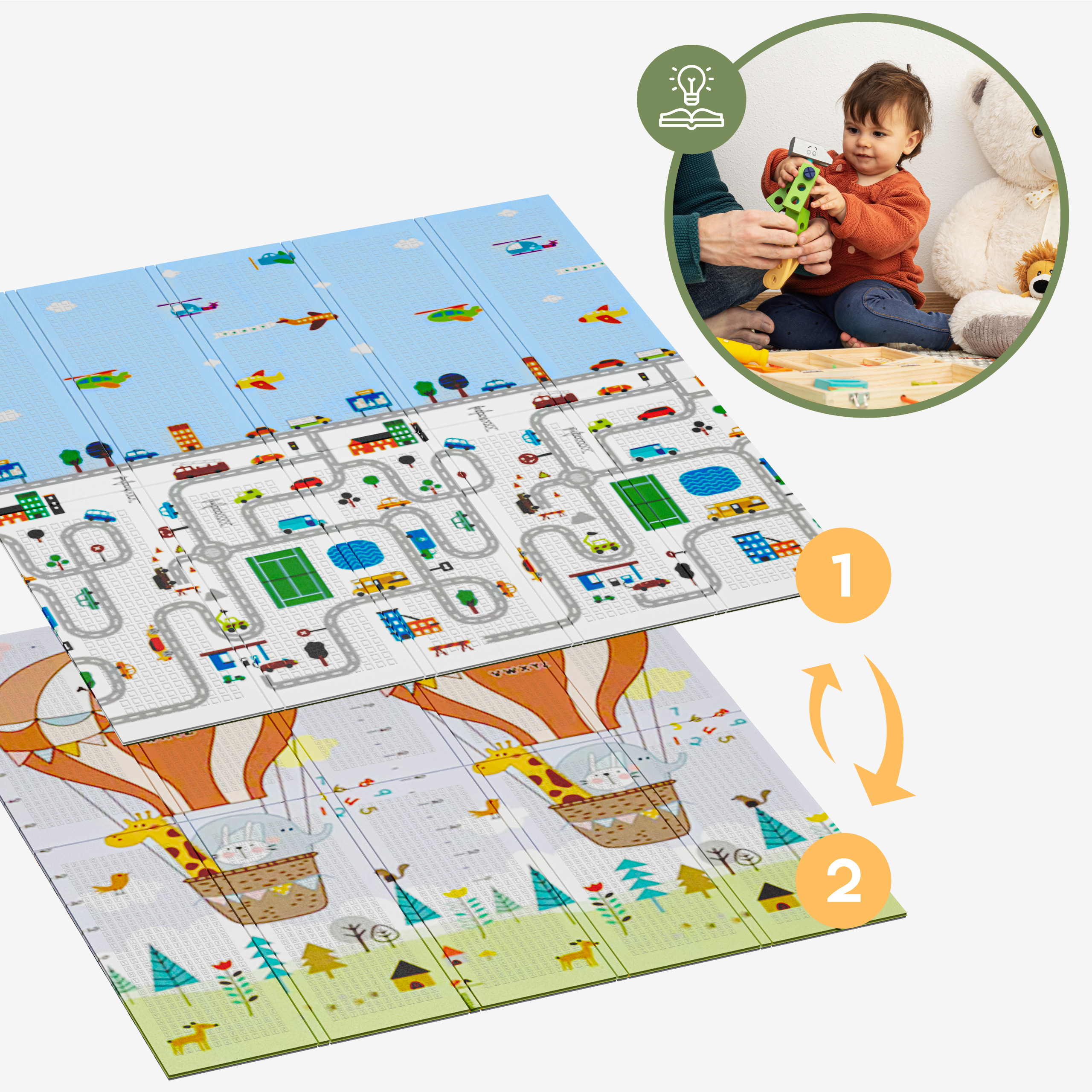 Dziecko bawiąca się na macie Gioco 1.0