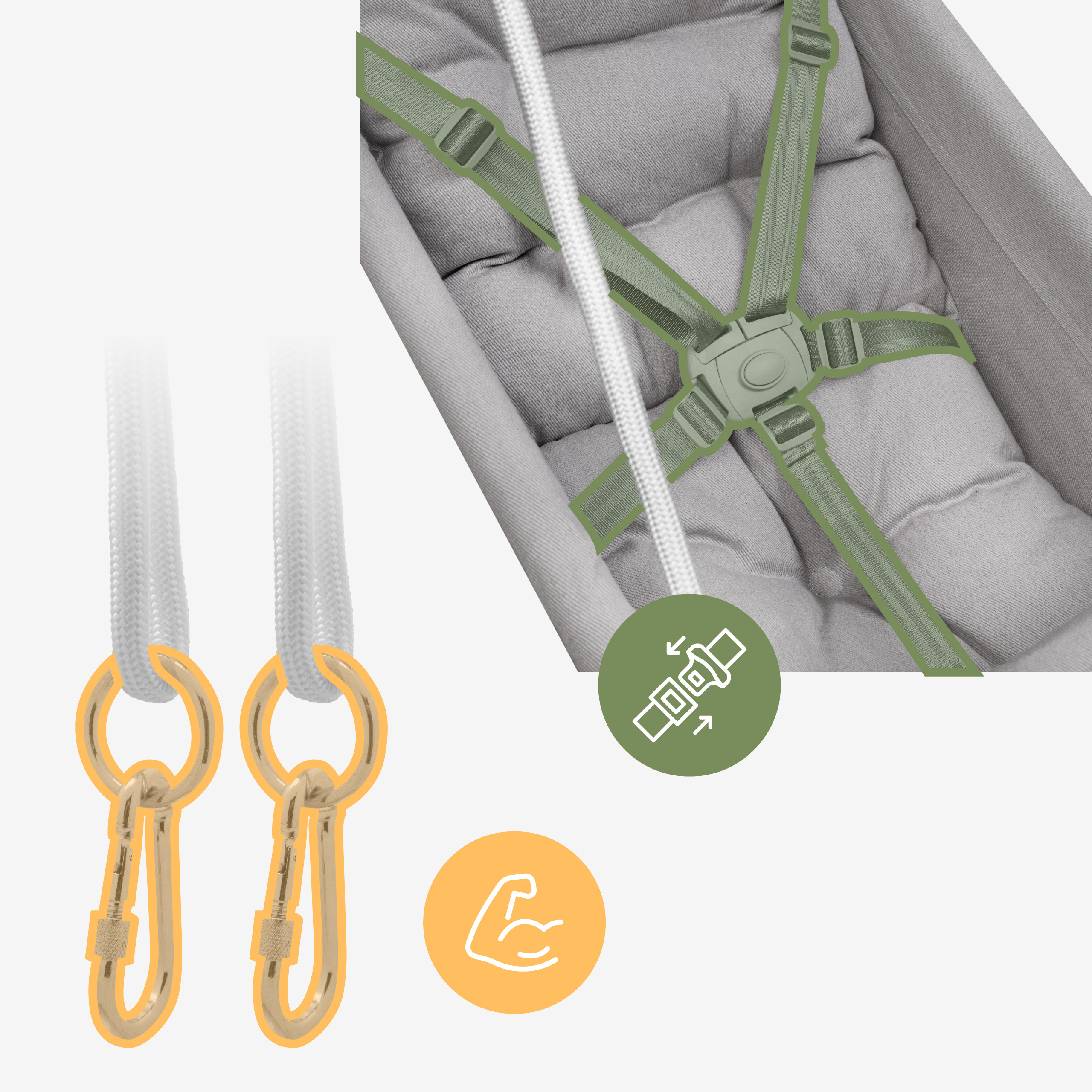 Łatwy montaż w huśtawce