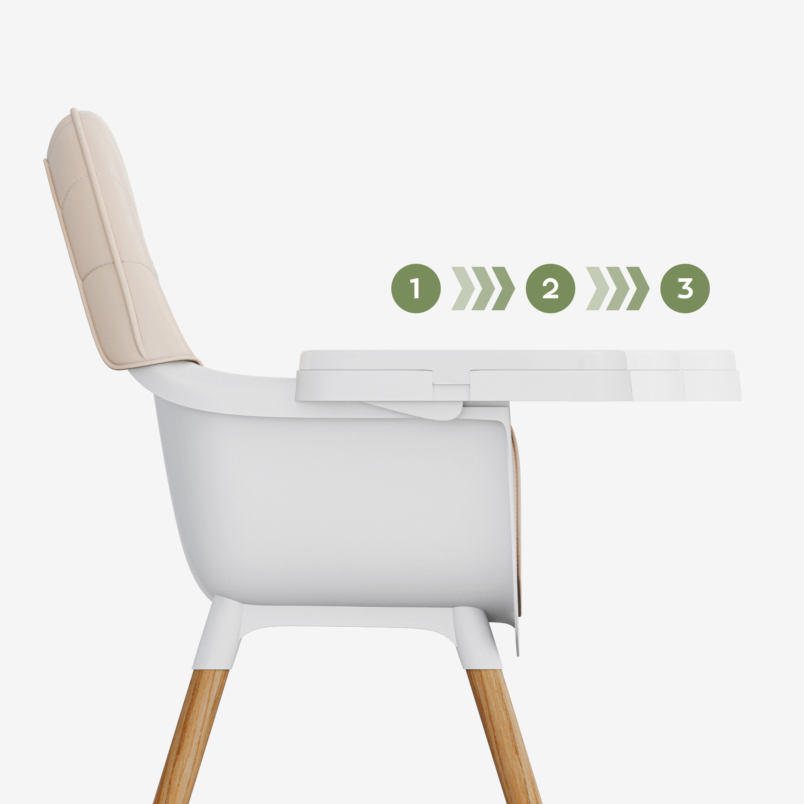 Morsel krzesełko do karmienia regulowana tacka