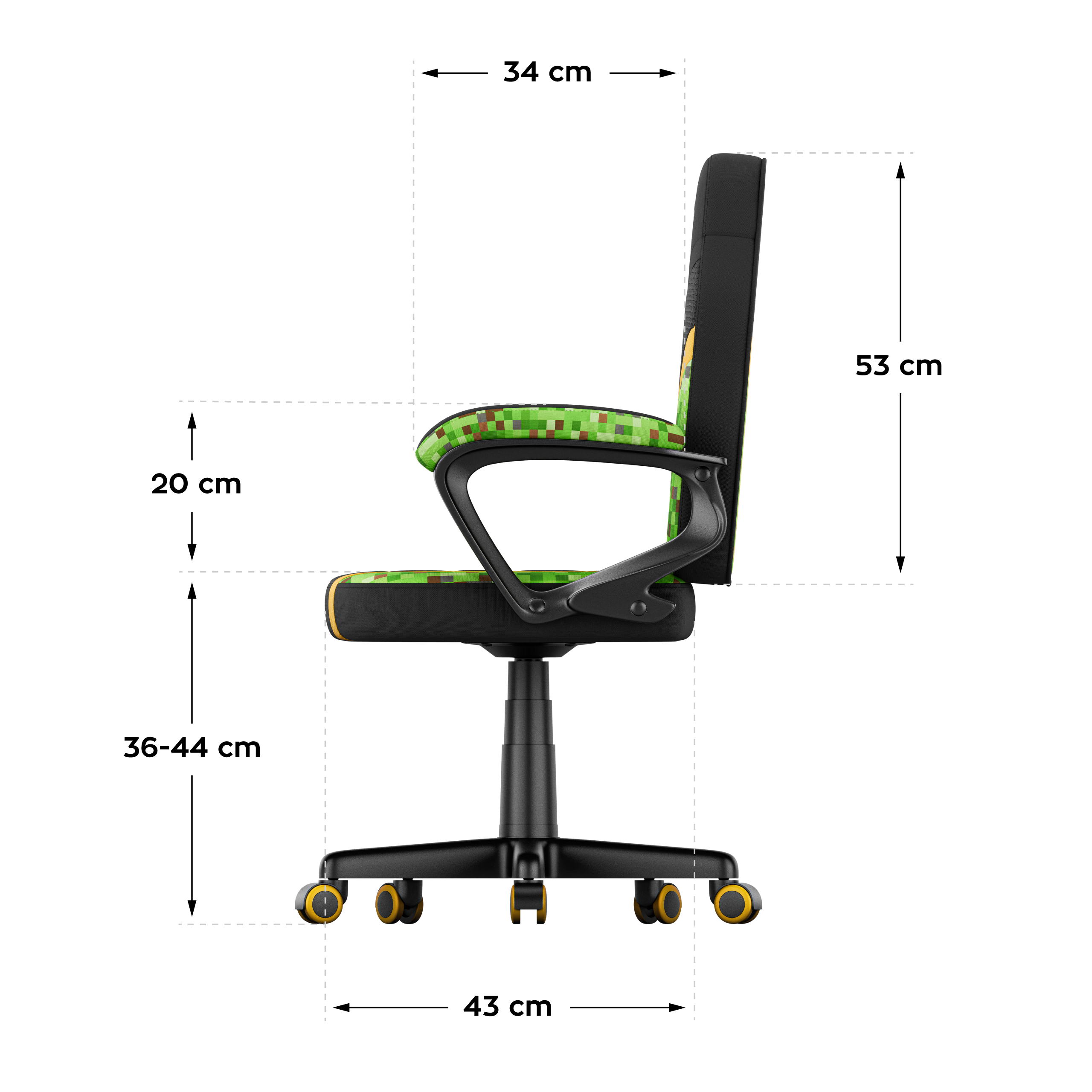 Wymiary fotela Ranger 1.0 Pixel