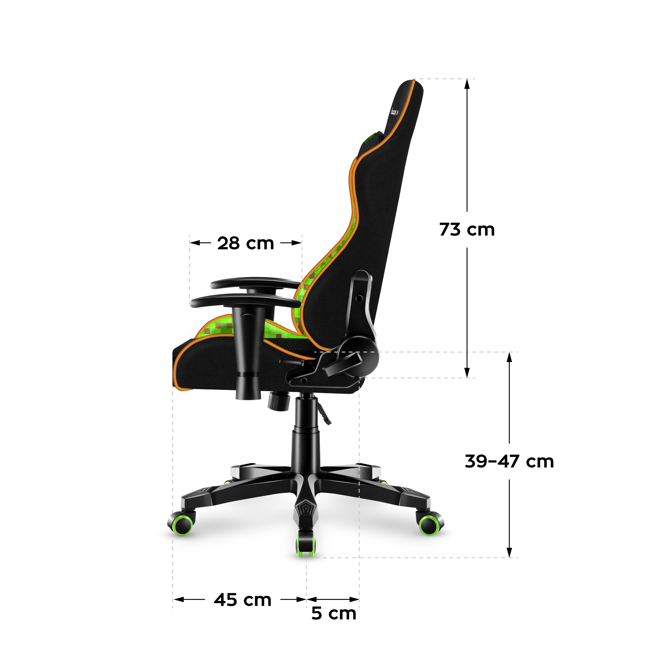 Wymiary fotela Ranger 6.0 Pixel