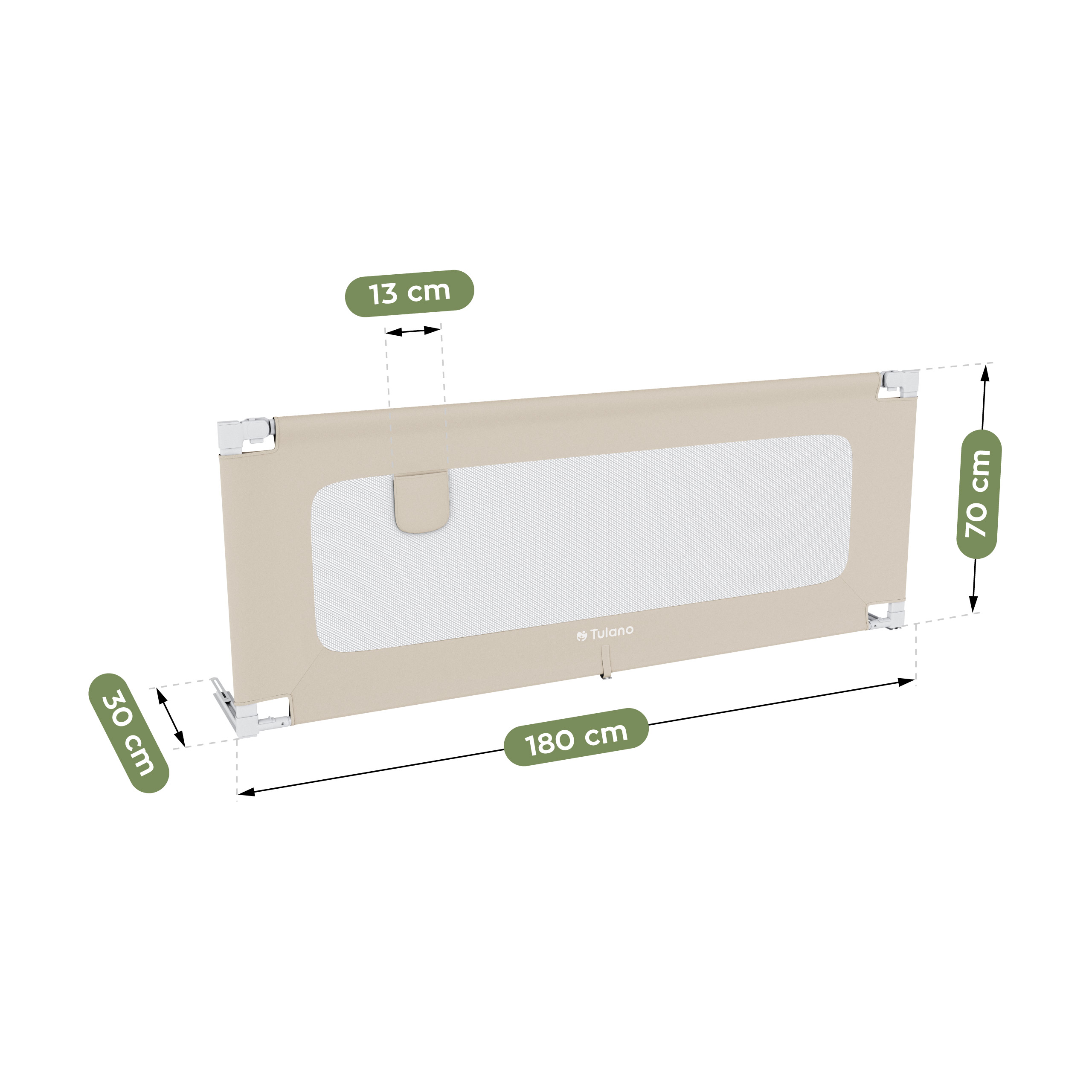 Wymiary barierki do łóżka Cover 48
